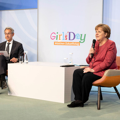 Angela Merkel beim GirlsDay