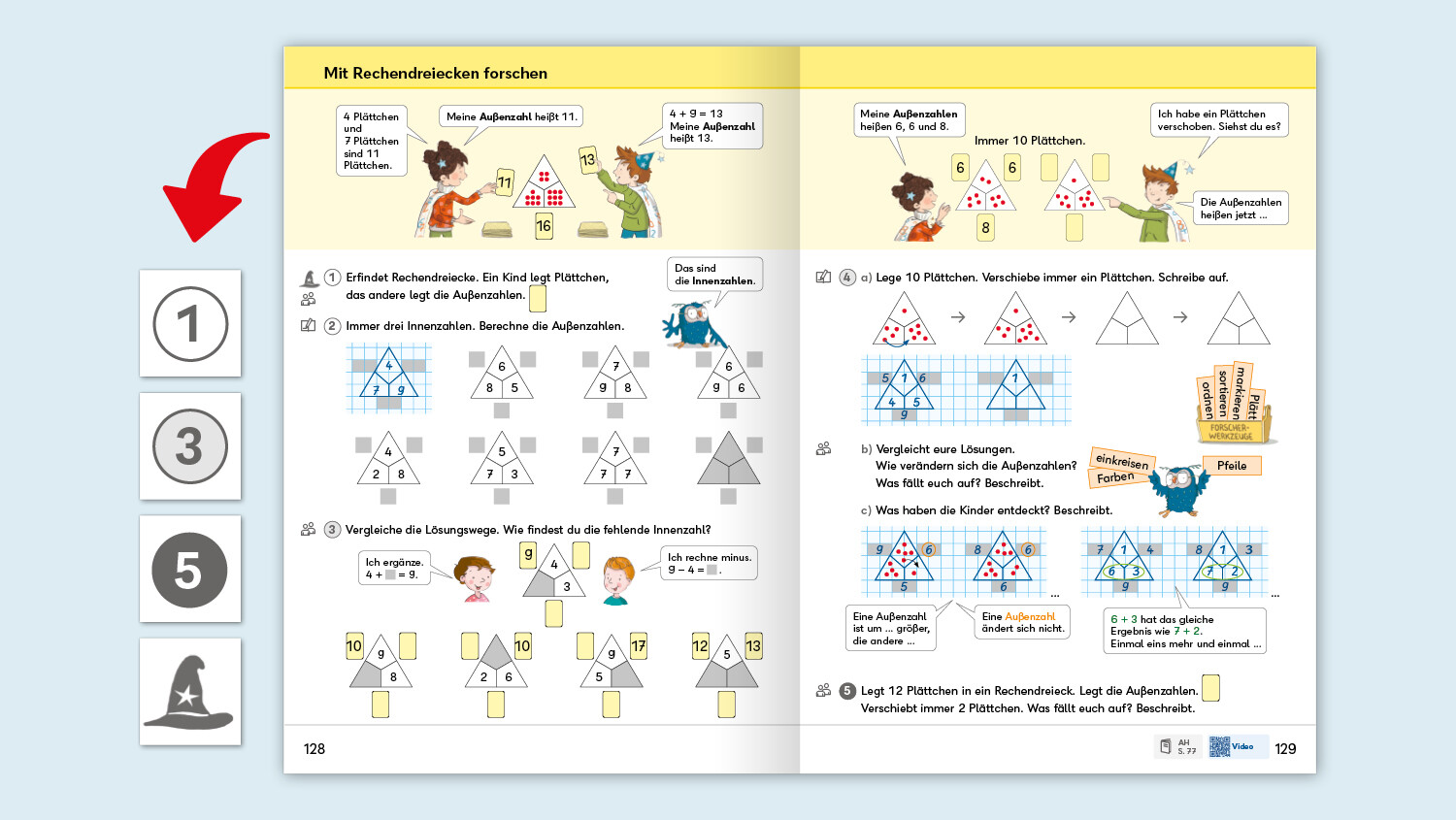 Schulbuchseite Zahlenzauber 2026, Kennzeichnung Differenzierung