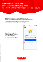 Erste Schritte für Lernende Cornelsen Lernen App