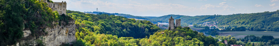 A view of Saaleck Castle on the Saale River in Thuringia Germany; Shutterstock ID 2627359397; client: 837; job: picturemaxx; other: susanne.finke@cornelsen.de; purchase_order: picturemaxx
A view of Saaleck Castle on the Saale River in Thuringia Germany