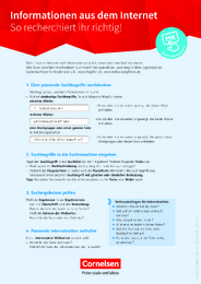Deutschbuch Lernposter Internetrecherche