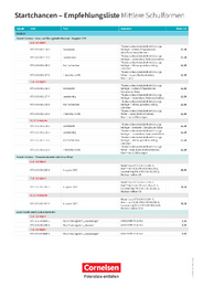 Bestellliste Lernmaterial Mittlere Schulformen