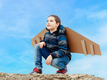 Fun Little boy dreams of becoming an aviator while playing a paper plane at the blue sky background outdoors. Concept of business development and innovation prospects; Shutterstock ID 1775167730; client: 837; job: picturemaxx; other: susanne.finke@cornelsen.de; purchase_order: picturemaxx
Fun Little boy dreams of becoming an aviator while playing a paper plane at the blue sky background outdoors. Concept of business development and innovation prospects