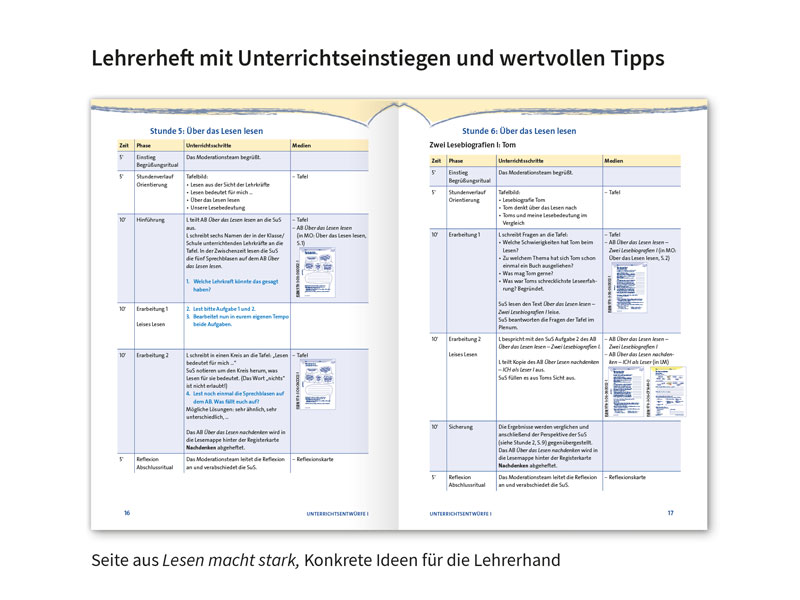 Doppelseite aus dem Lehrerheft