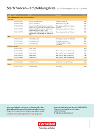 Bestellliste Lernmaterial Vorläufer
