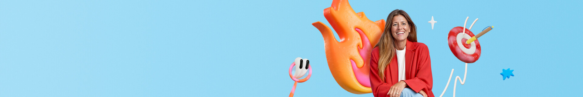 Frau im roten Blazer