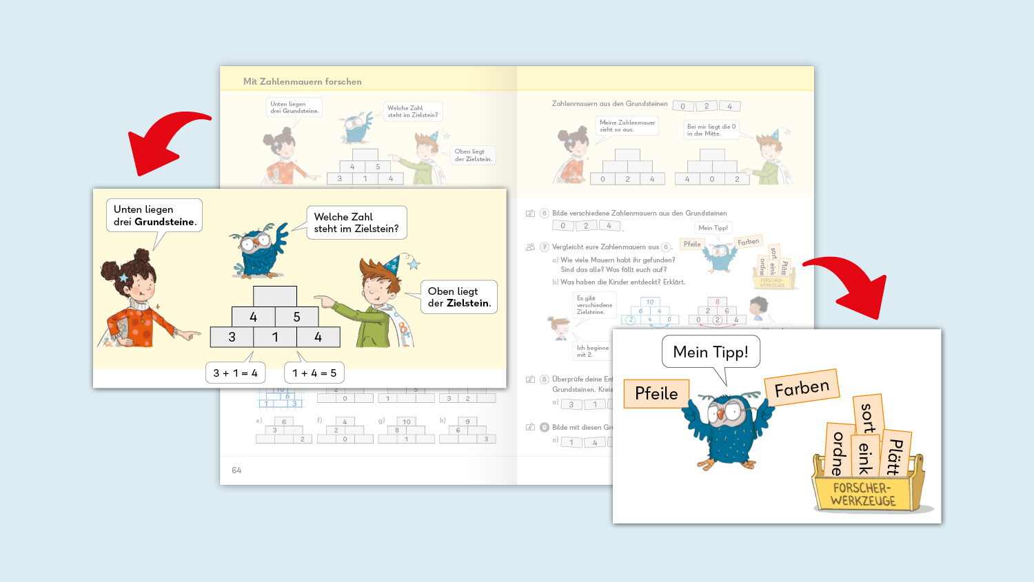 Beispielseite Zahlenzauber Schulbuch, Forscherseite