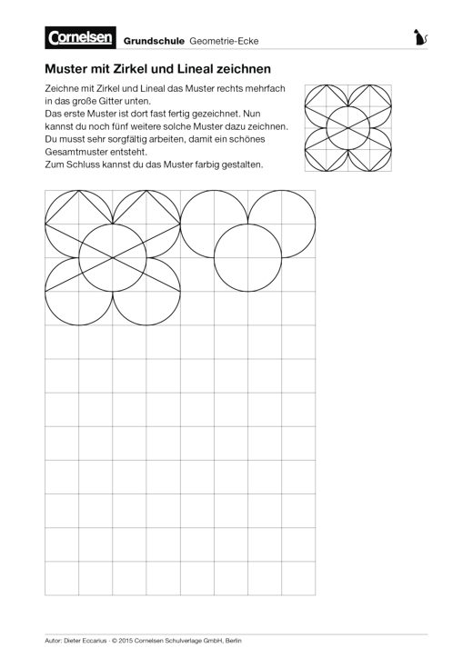 Muster Mit Zirkel Und Lineal Zeichnen Arbeitsblatt Cornelsen
